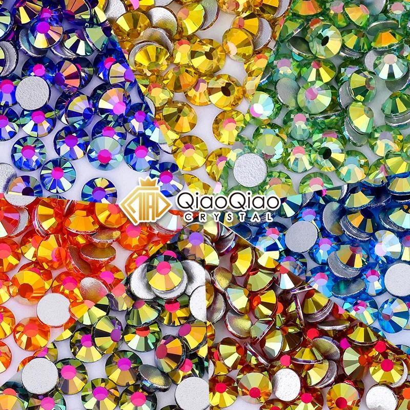 QIAO Crystal Rhinestone Non Hotfix Flatback Glitters Diamond Glue on ...