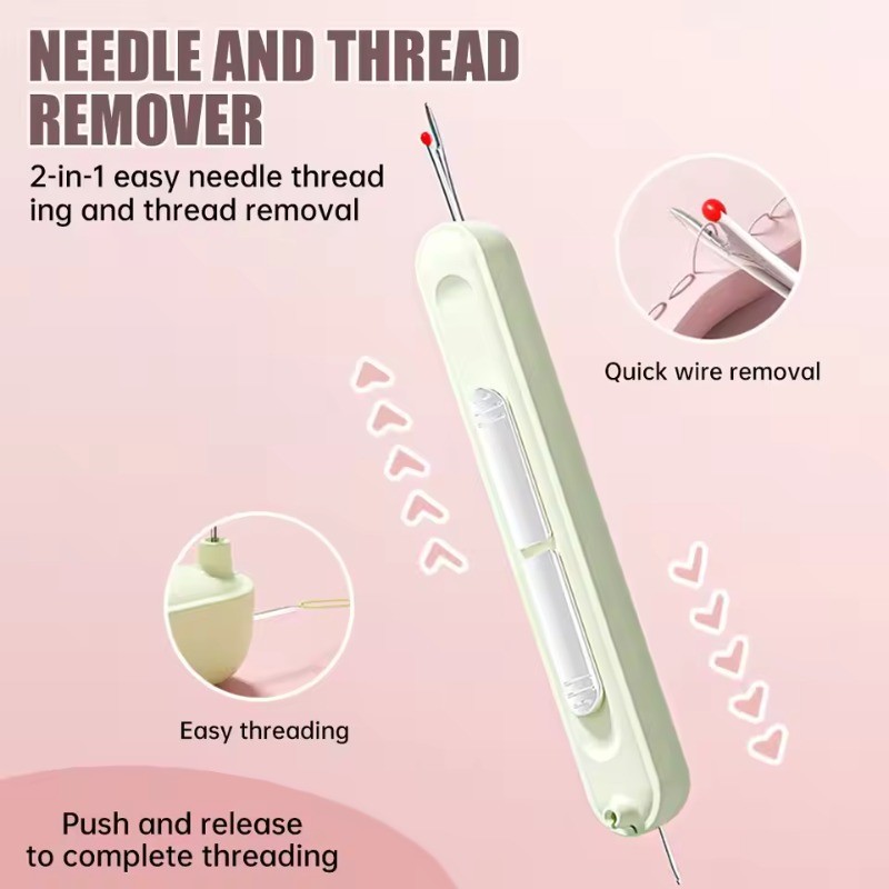 2 in 1 Needle Threading Tool Helper Double Head Cross-Stitch Hand ...