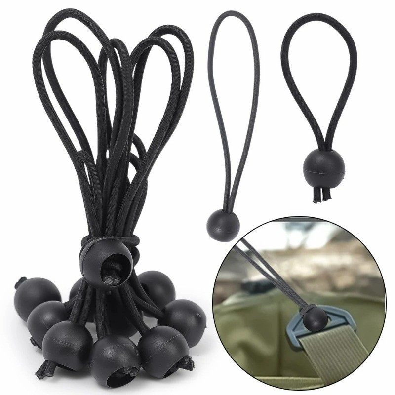 5/20pcs Outdoor Elastic Ball Rope - Outdoors Tool - Buckle Backpack ...