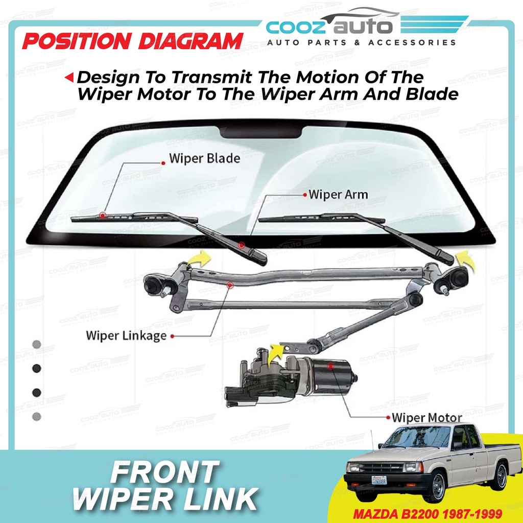 Mazda B2200 1987 - 1999 Front Wiper Lin…