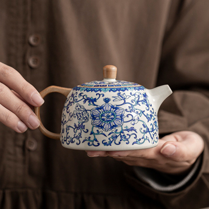 Ru Kiln Ceramic Kung Fu Tea Set | Antique Celestial Blue Glaze Teapot ...