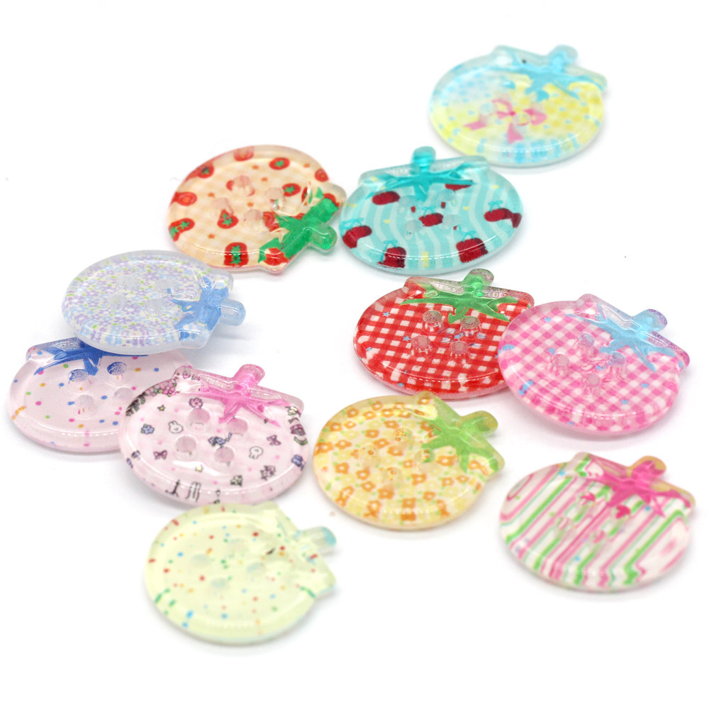 10Pcs/set 24mm Cute Fruit Shape Plastic Buttons for Clothing Children ...
