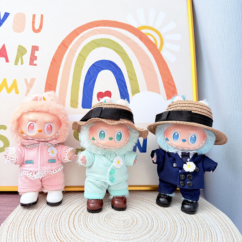 [Clothes only] (No dolls) For 17 cm Labubu clothes pendant Labubu sits ...