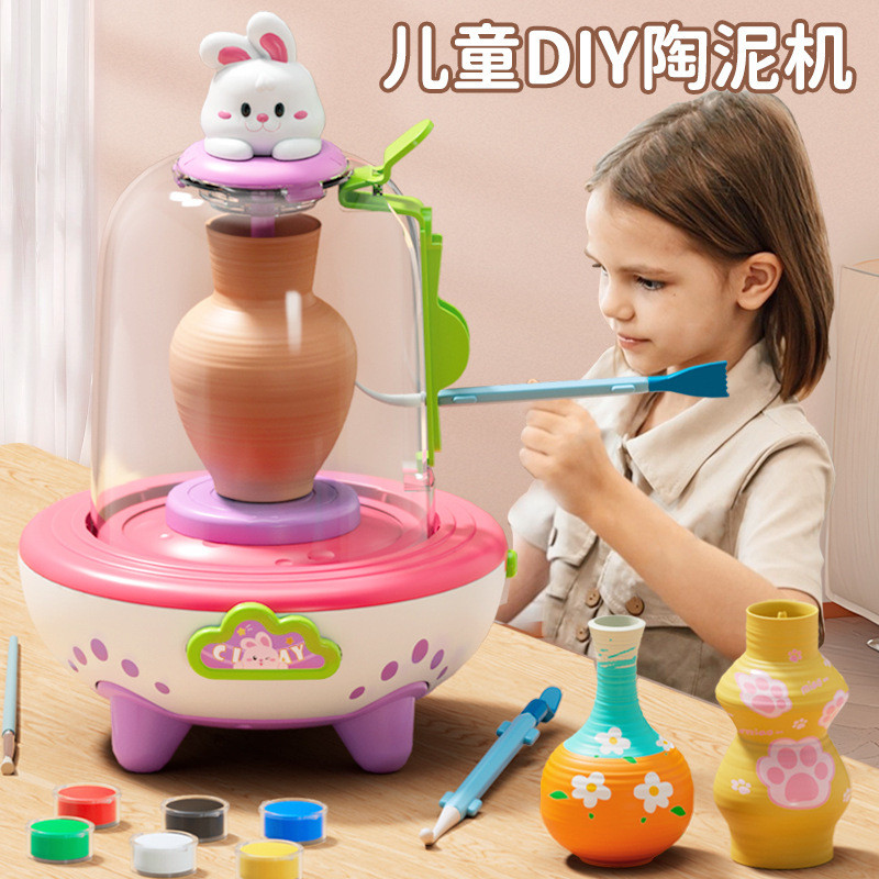 Mini Pottery Studio Deluxe Set - DIY All-in-1 Sculpting Craft Kit for ...