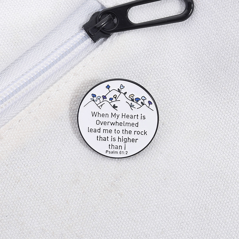 Bible Psalm Enamel Pins Phrase Brooches Lapel Pins Badge on Backpack ...