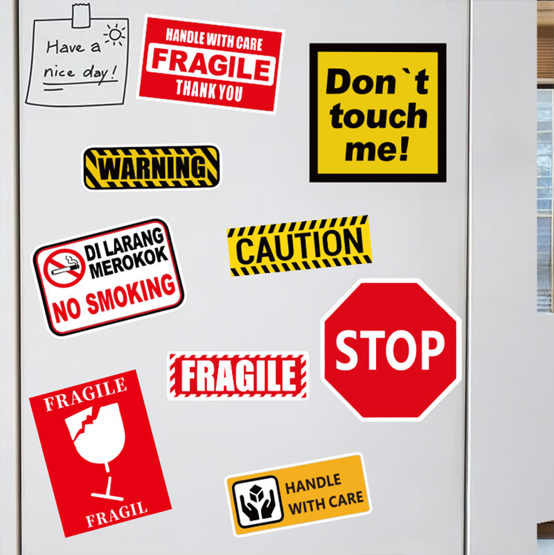 Safety Sign Warning Sign Sticker Suitcase Travel Case Computer Carton ...