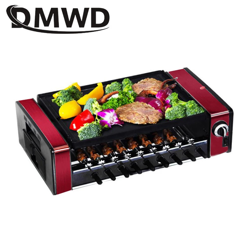Automatic Smokeless BBQ Electric Kebab Rotary Grill Stove Rotisserie ...