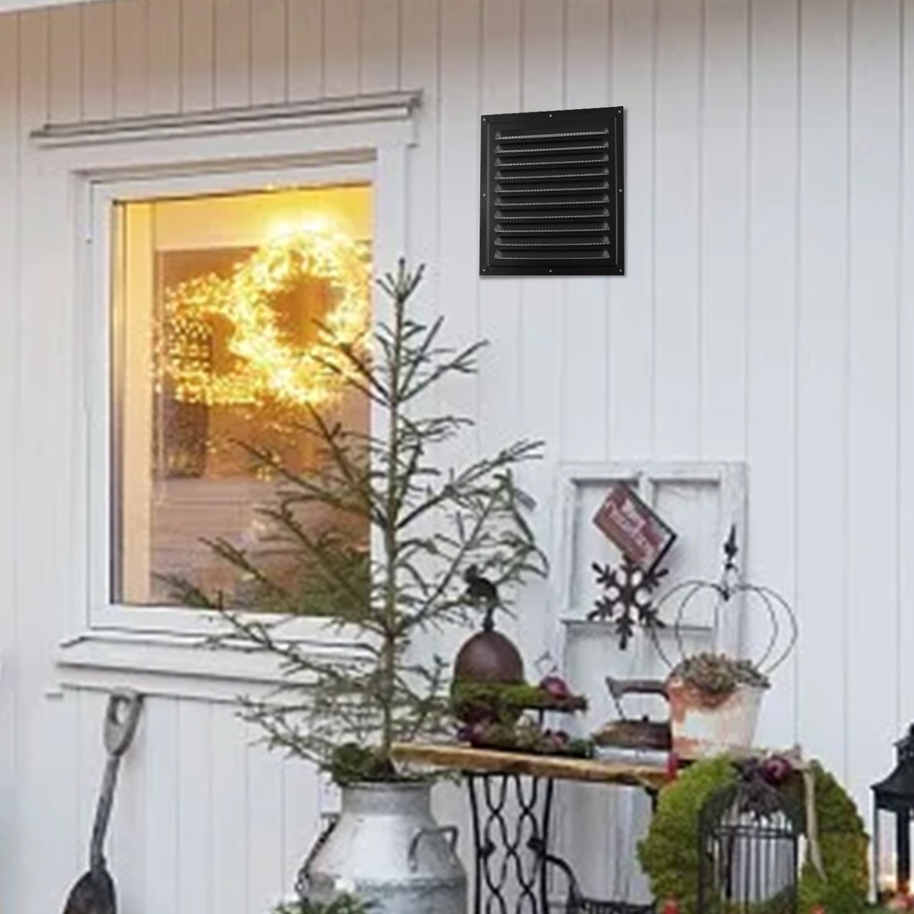 Louver Vent Grille with Insect Screen Ceiling and Side Wall Square Vent ...