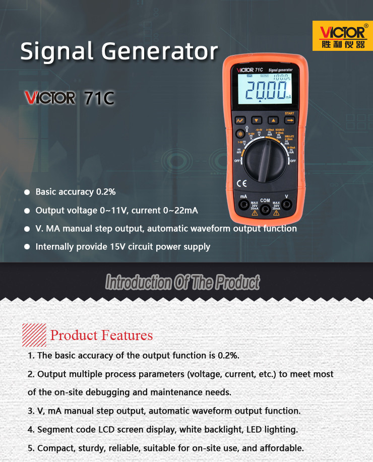Victor 71C Signal Generator Thermocouple Current Voltage Calibrator ...