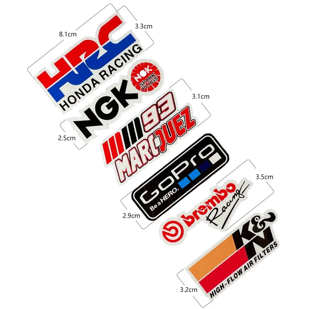 Motorcycle race sponsor brand waterproof stickers cute cartoon stickers ...