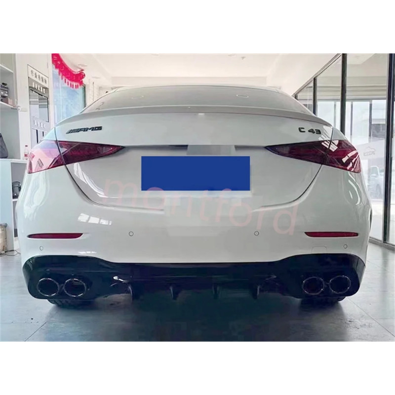 Car Styling Rear bumper diffuser For Mercedes Benz W206 C class C200L ...