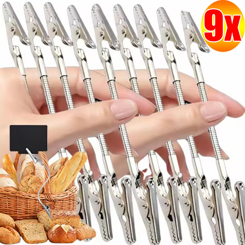 9Pcs Double-headed Crocodile Clip - Bendable Metal Advertising Clip ...