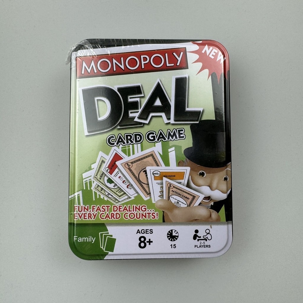 Original Monopoly DEAL Board Iron Storage Box 2~4 Multiple players ...