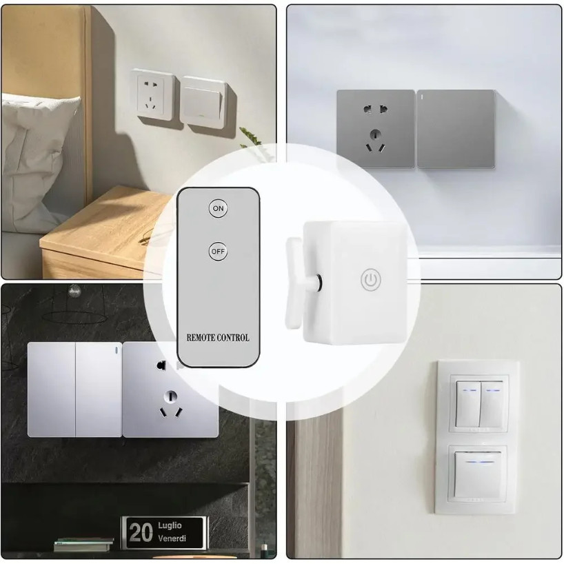 Pulsante Telecomando Automatico - Robot Per Accendere/Spegnere Luci E Dispositivi - Wireless Per Smart Home - Ricaricabile USB-C - 6