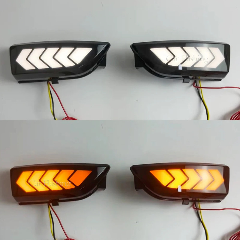 1 Pair LED Dynamic Turn Signal DRL Side Mirror Light For Ford Ranger T6 ...