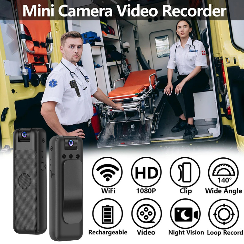 Wifi Mini Camera 1080P Portable Small Digital Camera BodyCam Infrared ...