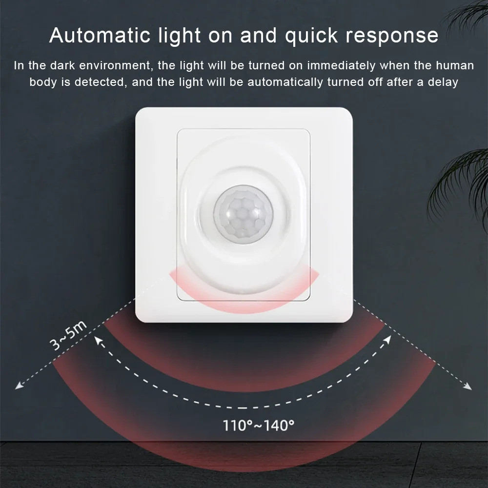 PIR Sensor Switch AC 220V Motion Sensor Infrared Human Body Detection ...