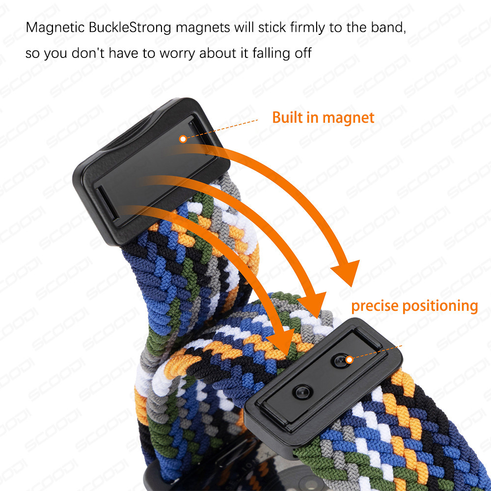 Woven Magnetic Snap Watch Strap for Huawei Watch Fit 4 Pro Wrist Band ...
