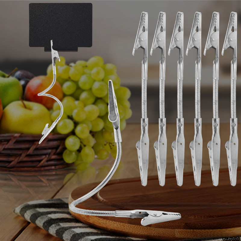9Pcs Double-headed Crocodile Clip - Bendable Metal Advertising Clip ...