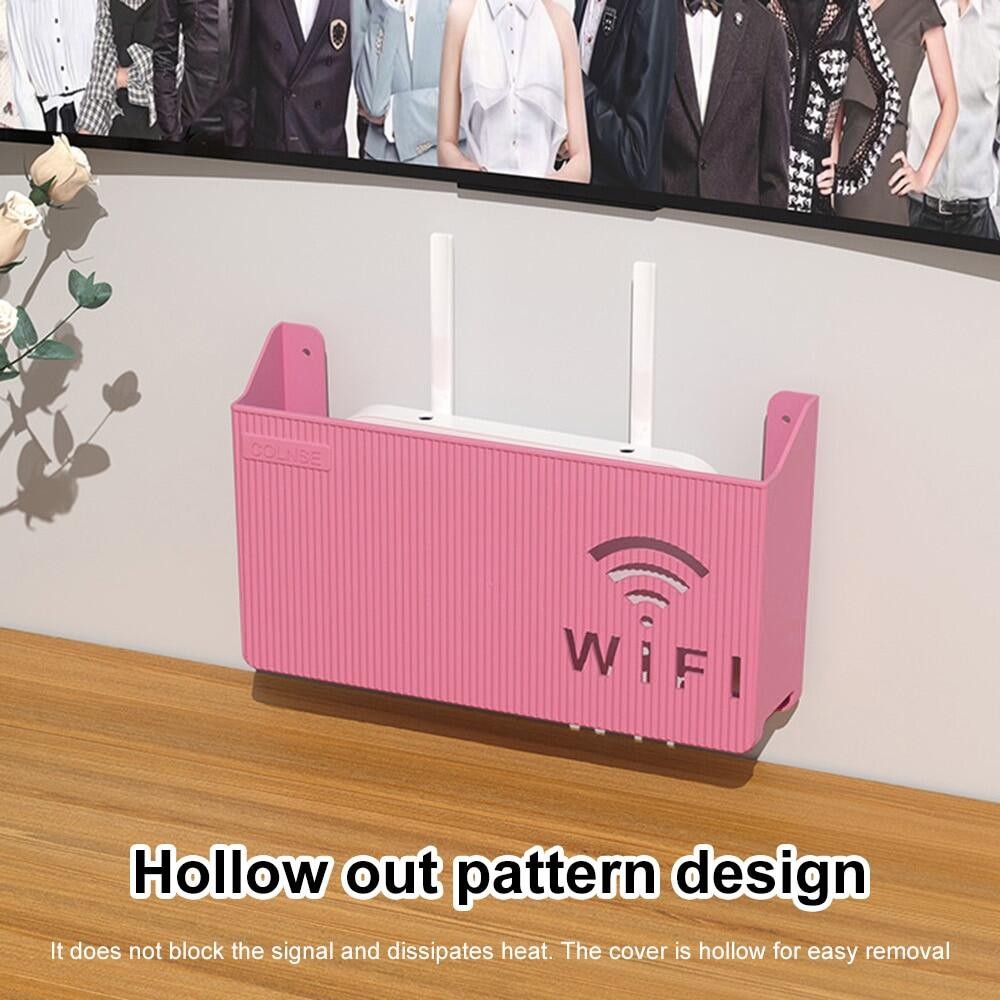 WIFI Router Storage Box Wireless Wall Hanging ABS Plastic Organizer Box ...