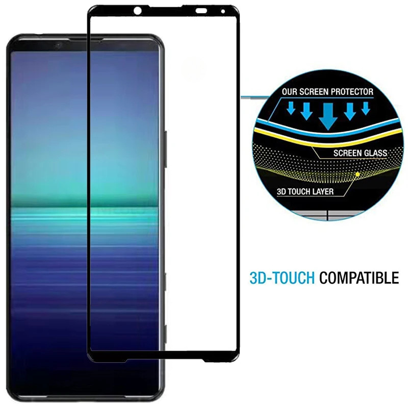 Full Cover Tempered Glass For Sony Xperia 5 II Full Glue Screen ...