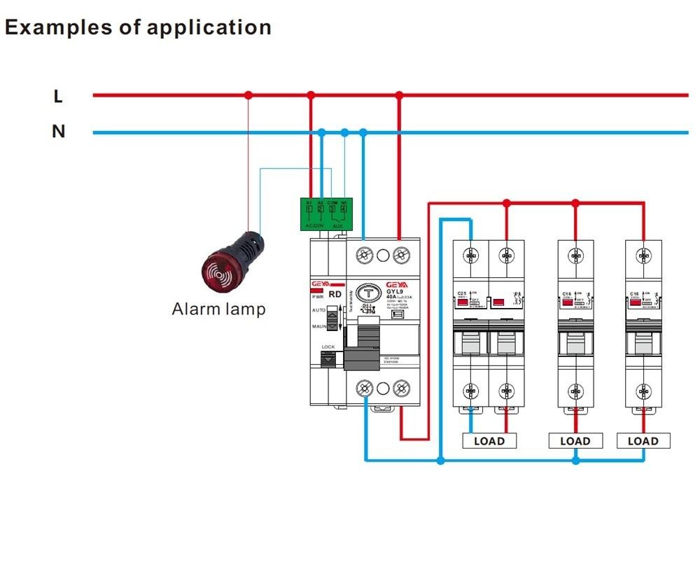 GEYA GRD9L R Type Auto Reclosing Device 2P RCD Remote Control Circuit ...