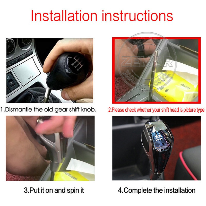 Toyota Car Crystal Handles Gear Shift Knob Glowing Gear Lever Retrofit ...
