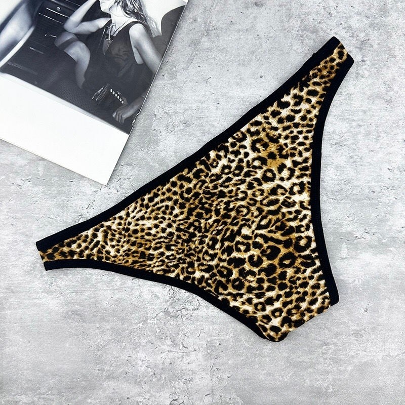 Men Men's Briefs Translucent Leopard Print Gauze Unique Fashion U ...