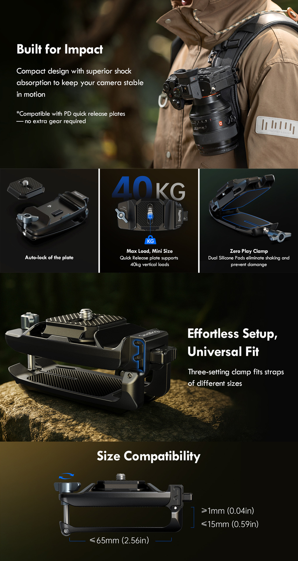 SmallRig Camera Clip With Quick Release Mount Plate Kit [5053] | Shopee ...
