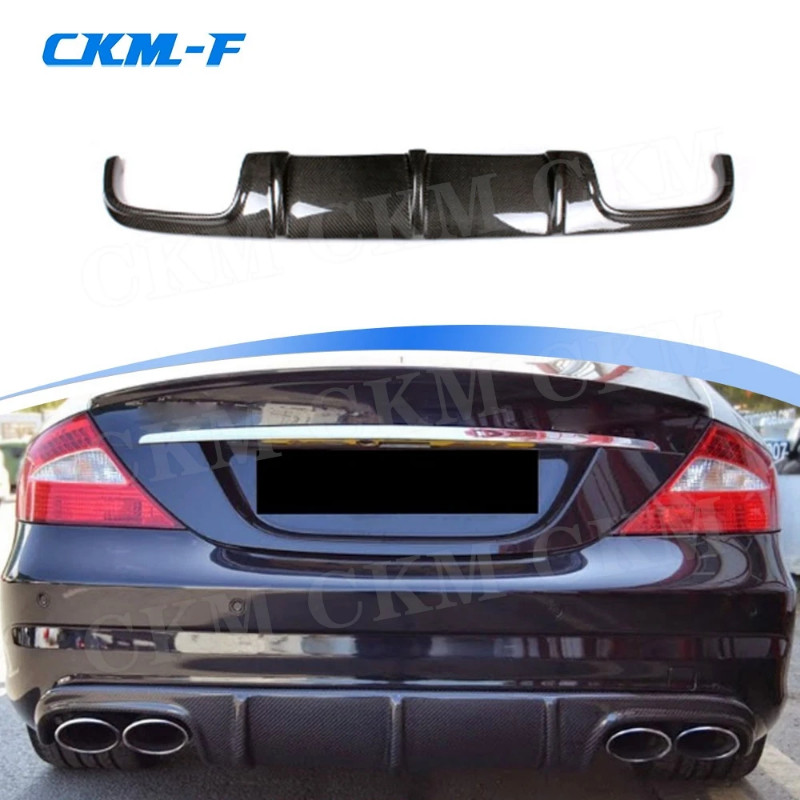 For W219 Carbon Fiber Rear Lip Diffuser Spoiler for Mercedes-Benz CLS ...
