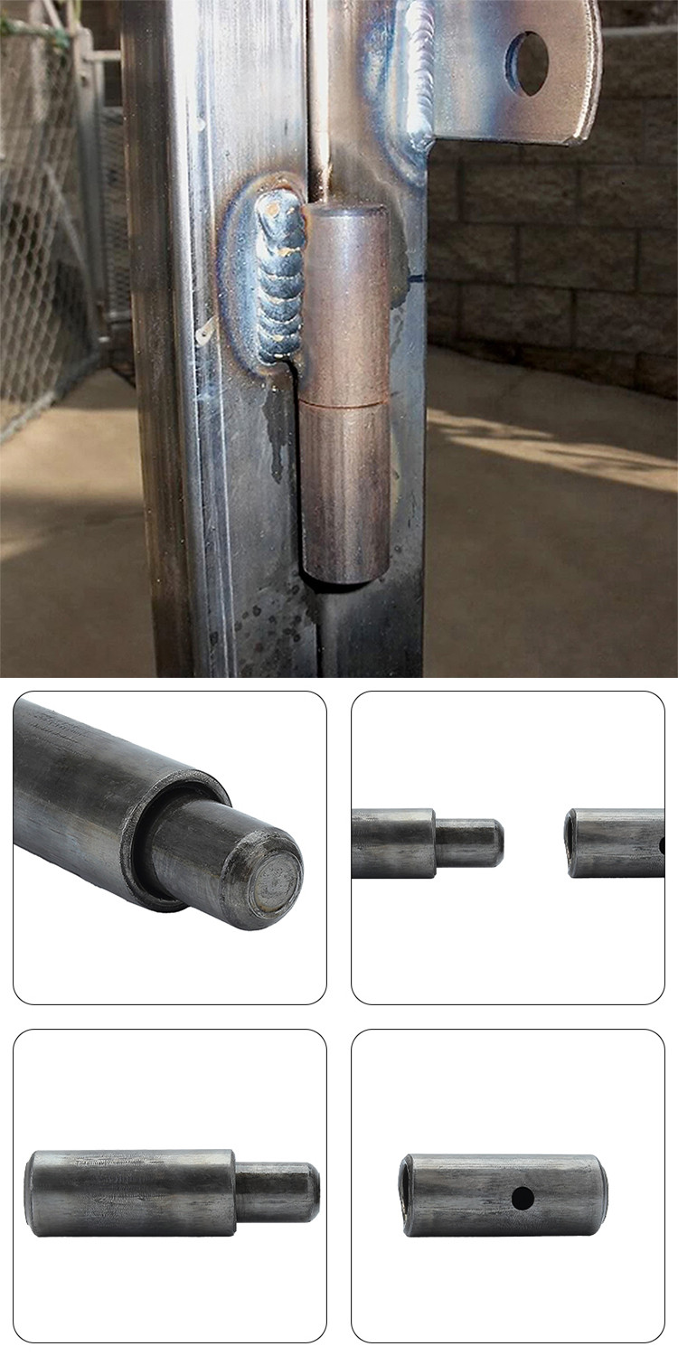 Welded Steel Door Heavy Duty Cylindrical Hinge Iron Tube Shaft Steel ...