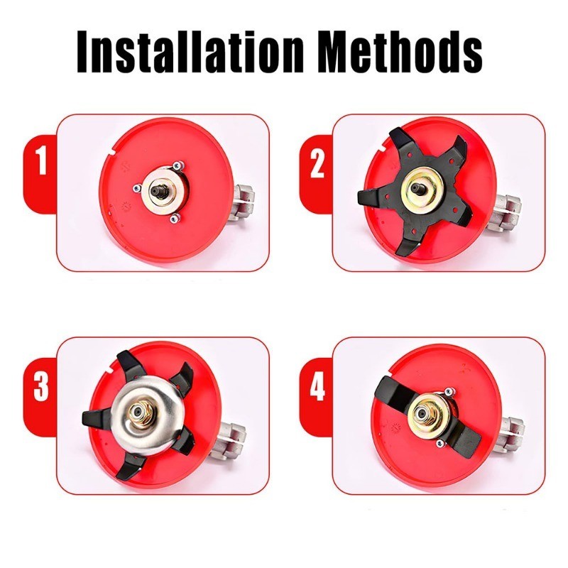 6 Blades Metal Trimmer Head for Lawn Mower Replacement Grass Cutter ...