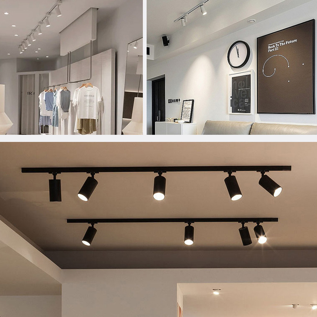 LED Track Light Spotlight 220V Spotlight Aluminum Rails Lamp Ceiling ...