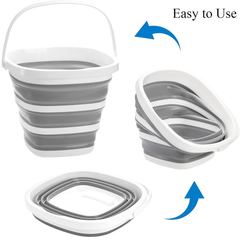 Foldable Bucket Outdoor Portable Collapsible Pail Water Container for ...