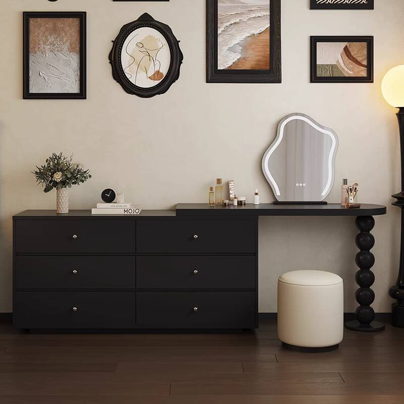 Vintage Style Dressing Table and Chest of Drawers Combo 2025 New Black ...
