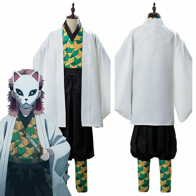 ZST Demon Slayer Kimetsu no Yaiba Sabito Cosplay Costume Kimono Cloak ...