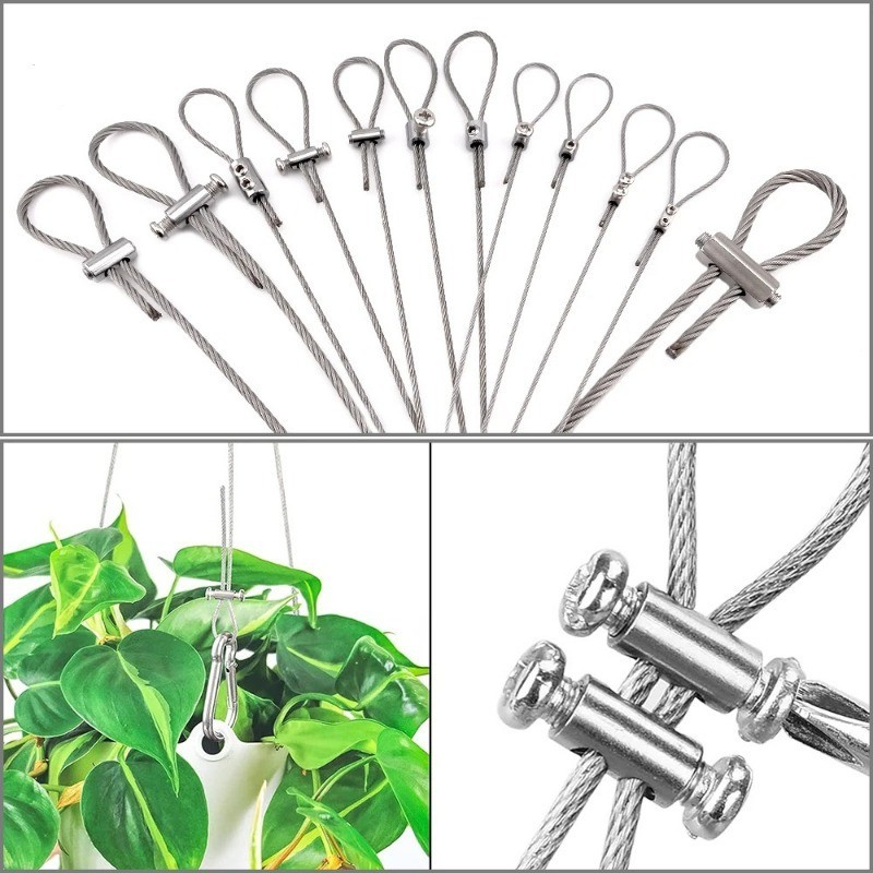 10/20/30Pcs Wire Rope Locking Device - Steel Cable Clamp Suspension ...