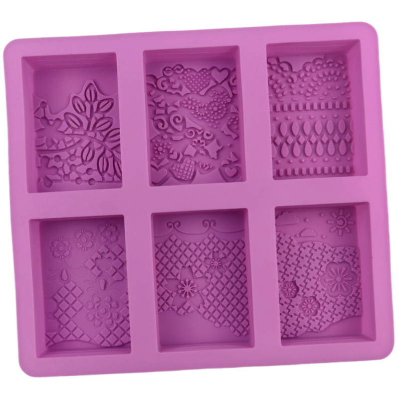 Hot Selling 6-Cavity Different Patterns Handmade Soap Mold Dessert ...