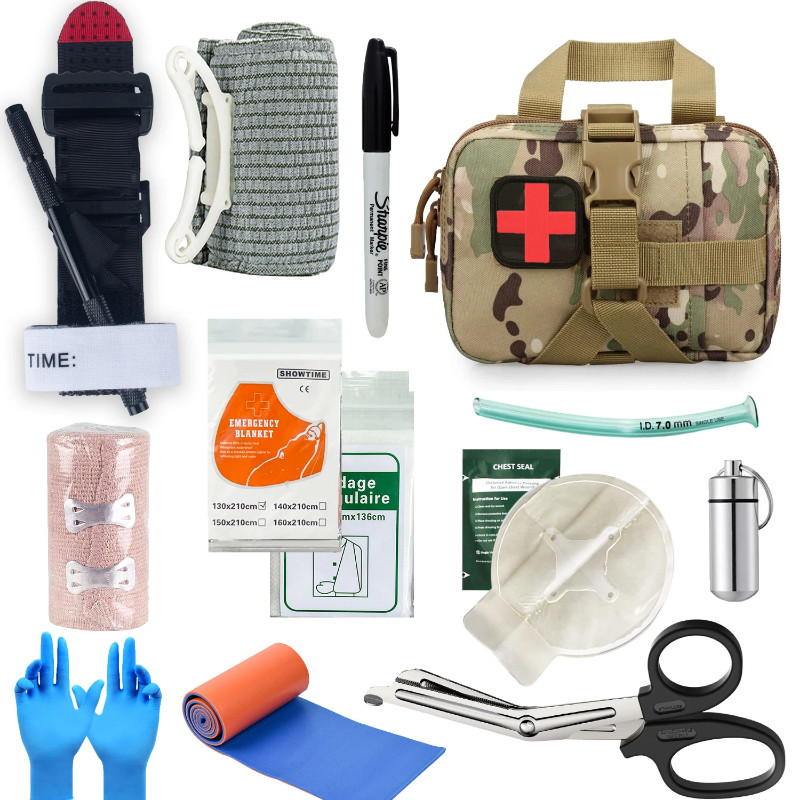 IFAK Trauma Kit First Aid Medical Pouch Emergency Tourniquet Chest Seal ...