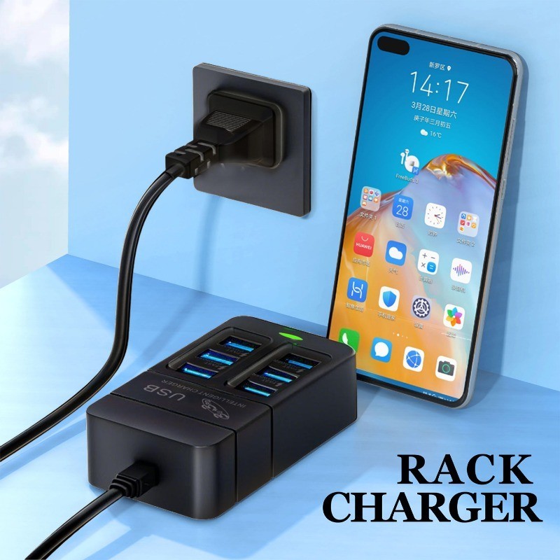 6 Ports 35W Charging Power Strip - Type-C Fast Charging Socket - Multi ...