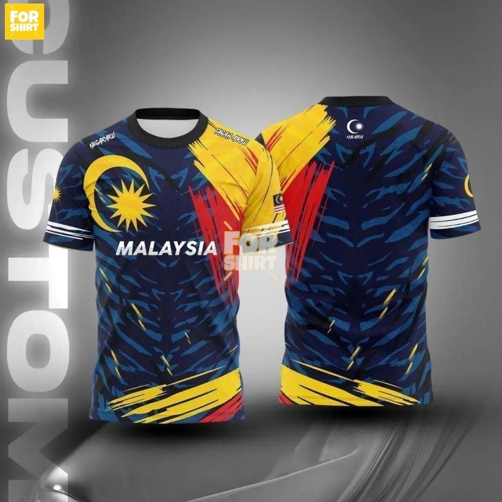 Malaysia Merdeka Football Boleh! Breathable Quidry T Shirt Men Women ...