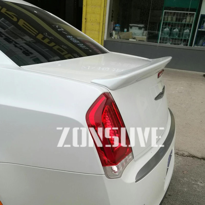 thumbnail image 2 of Carbon Fiber Look ABS Rear Spoiler Wing For 2011-2022 Chrysler 300 300C – OE Style 2 of 6
