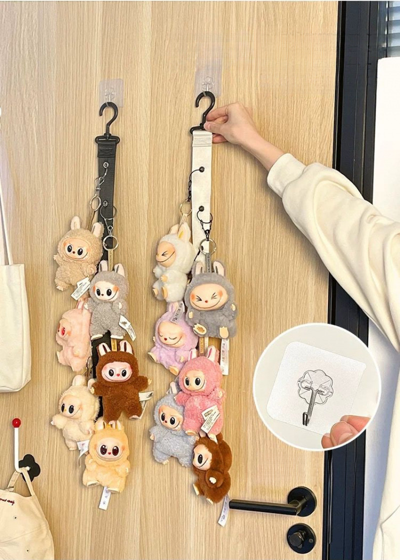 Labubu Labubu Doll Storage Rack Behind Door Wall-Mounted Storage Clip ...