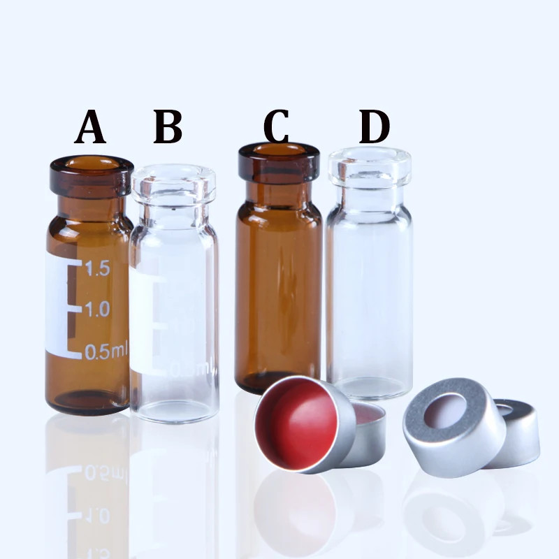 Lab Glass sample bottle With aluminum cover automatic headspace ...