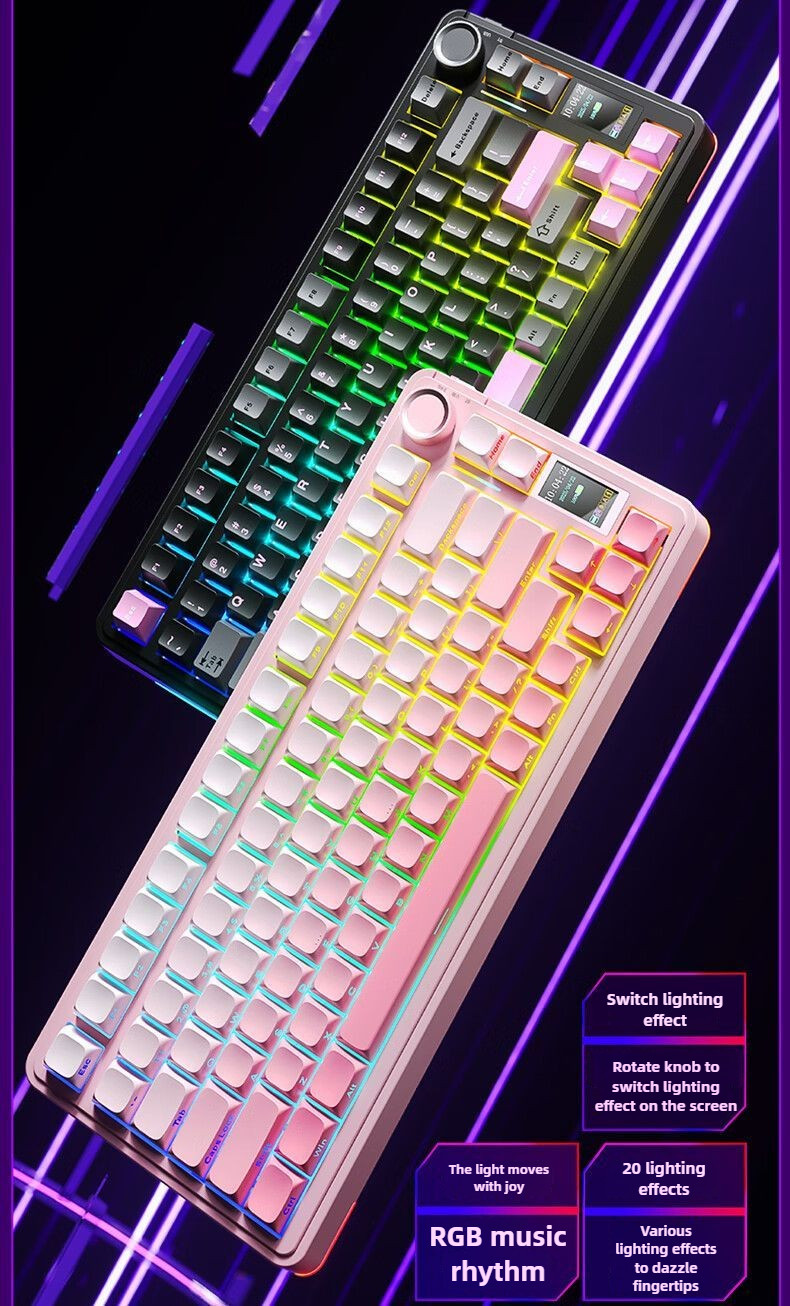 AULA S75 Pro Wireless 3 Mode Mechanical Keyboard Gasket Full-key Hot ...