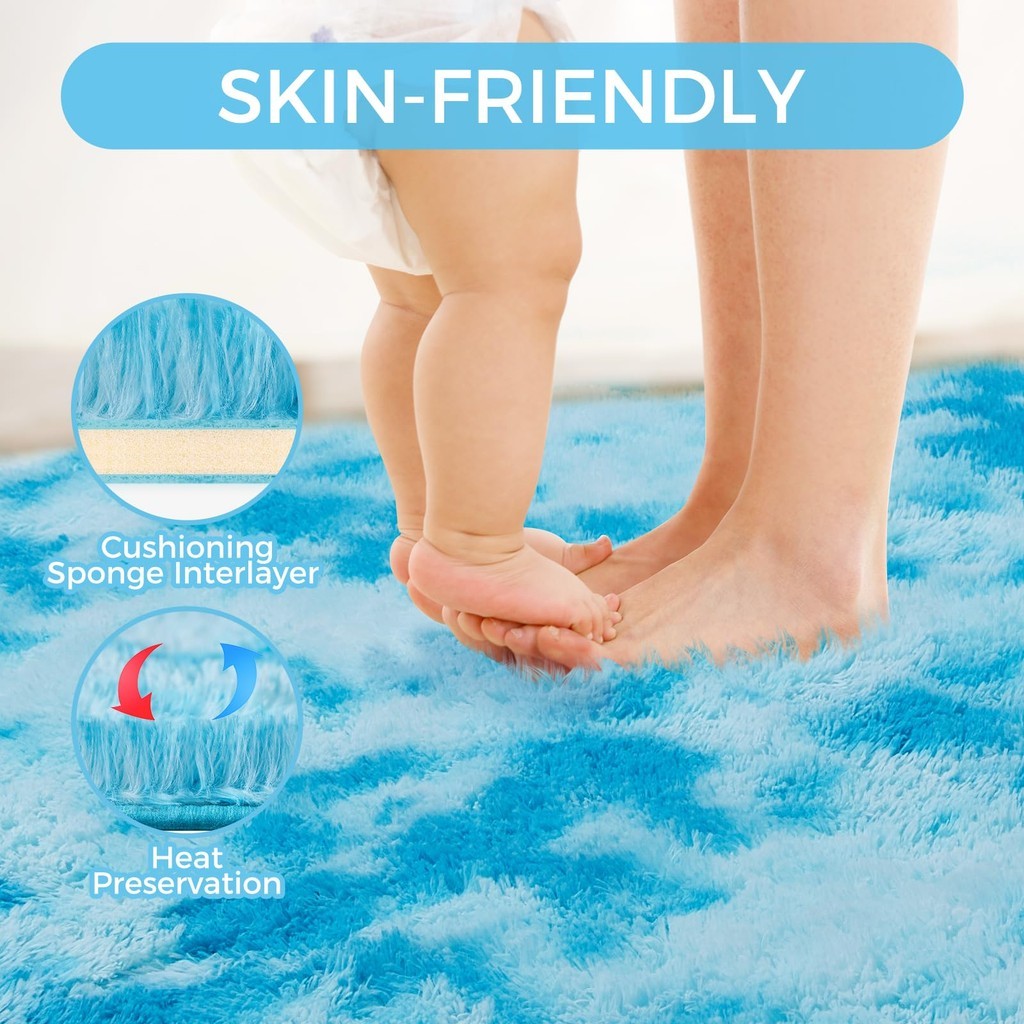Rug Shag Fluffy for Living Room Soft Plush Washable Fuzzy Carpet for ...