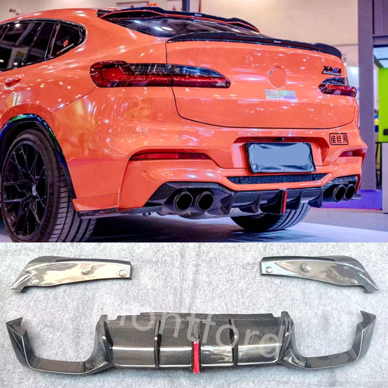 F98 X4M Carbon Fiber Frp Rear Bumper Diffuser Splitter for BMW G02 X4 ...