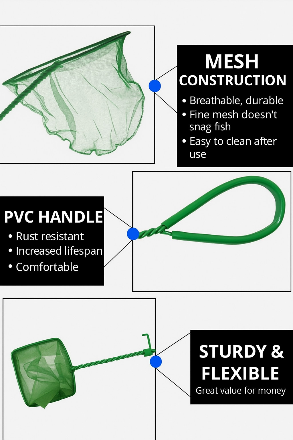 [MALAYSIA STOCK] UPRADED With Hook!! Aquarium Fish Net Jala Ikan Sauk ...