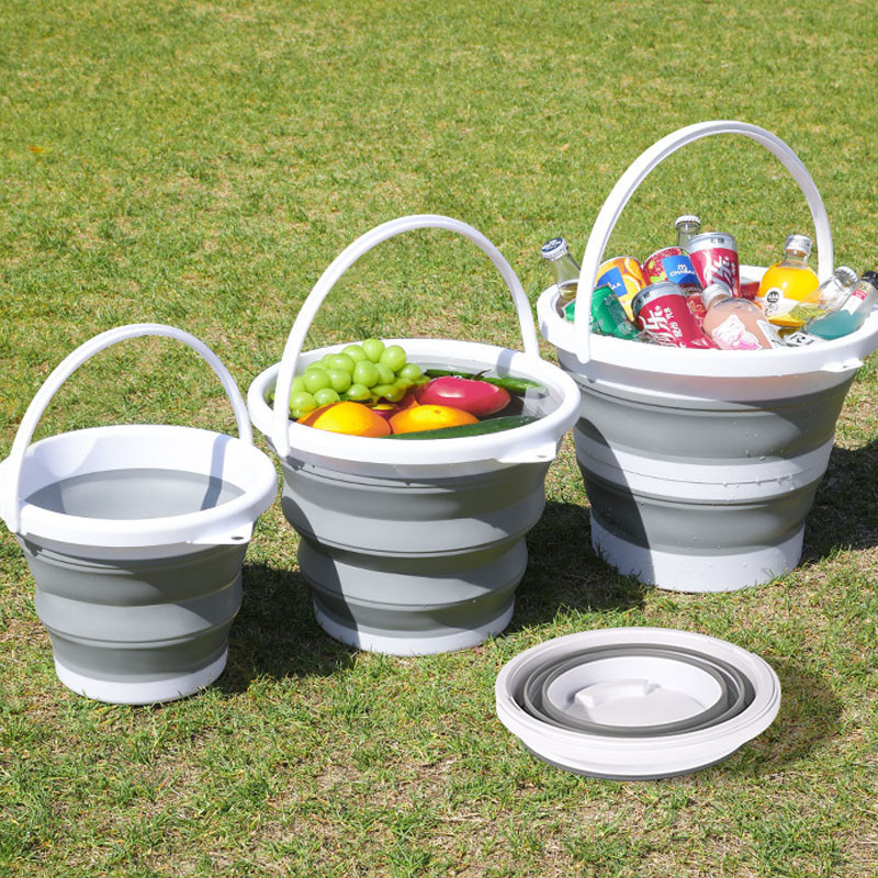 Foldable Bucket Outdoor Portable Collapsible Pail Water Container for ...