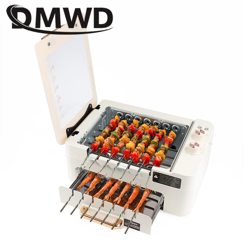 Electric Oven Smokeless Automatic Rotating Lamb Skewer Kebab BBQ ...